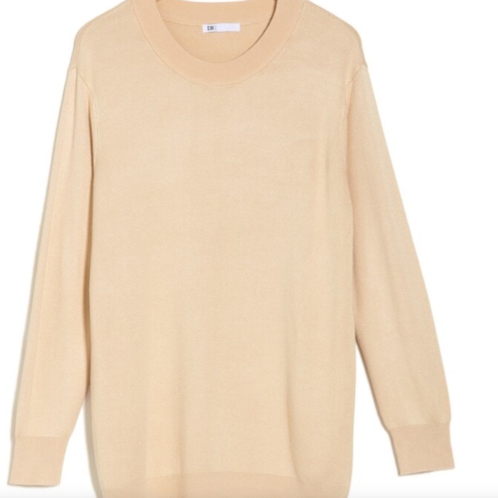 NWT DR2 by Daniel Rain Adalyn Crewneck Pullover Sweater Large Ivory